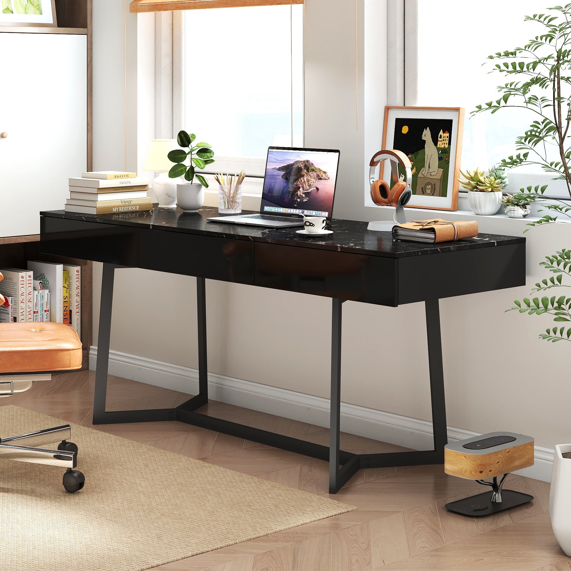 Modern Black Computer Desk