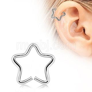 Stainless Steel Star Shaped Cartilage Earring