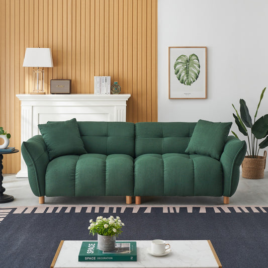 93.70 inches long, Teddy Sofa Fabric,with two matching pillows and