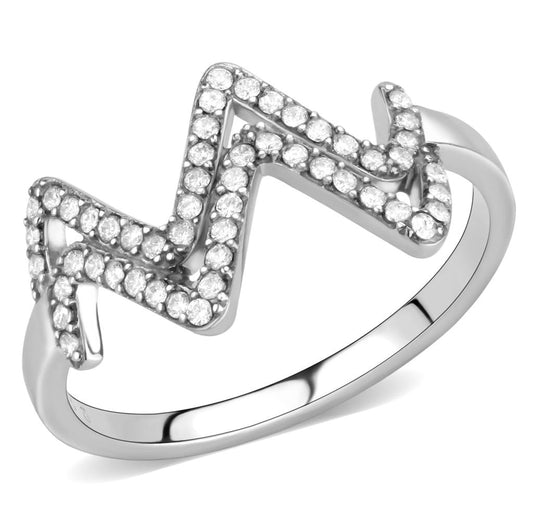Stainless Steel Ring with AAA Grade CZ