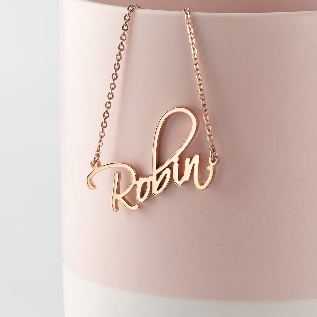 Cursive Nameplate Necklace