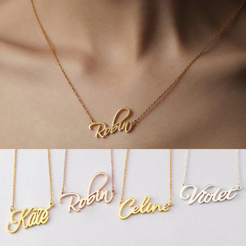 Cursive Nameplate Necklace