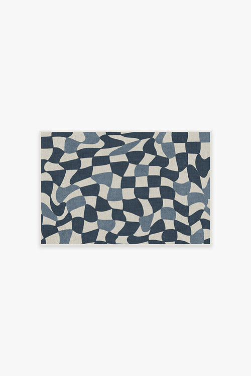 Faye Ivory & Blue Rug