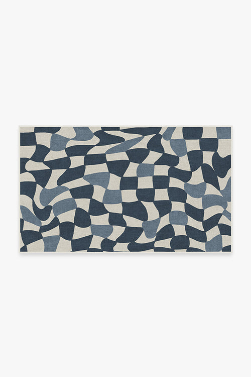 Faye Ivory & Blue Rug