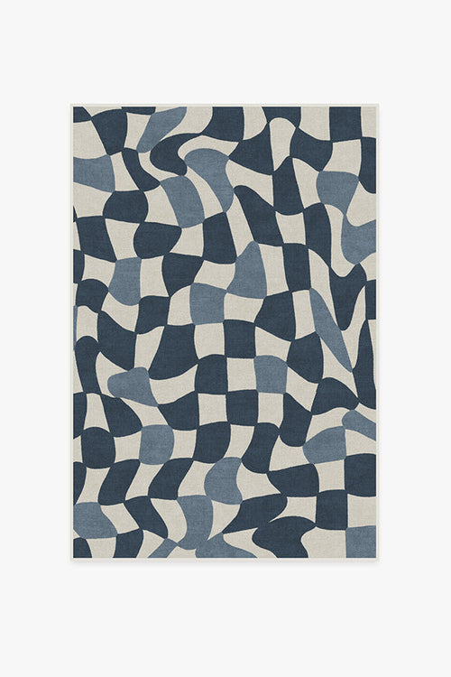 Faye Ivory & Blue Rug