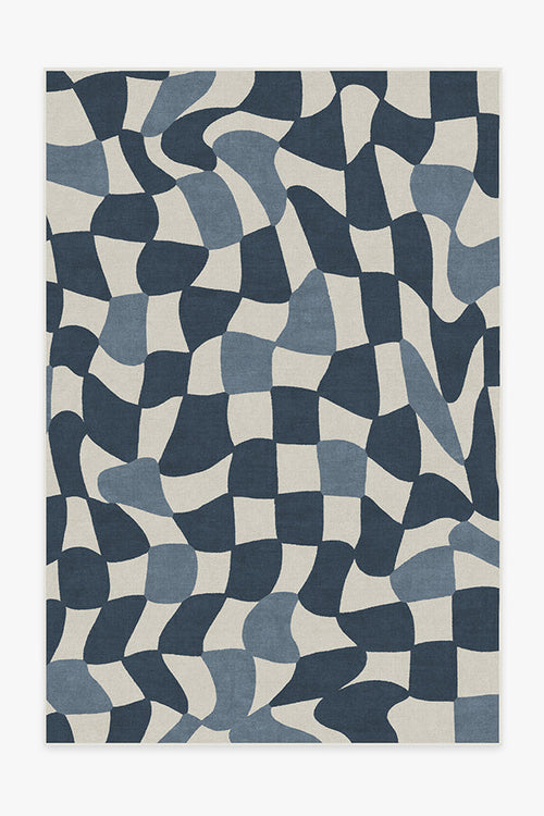 Faye Ivory & Blue Rug