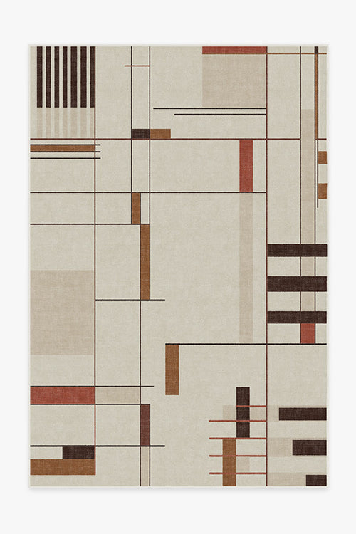 Loretto Ivory & Brown Tufted Rug