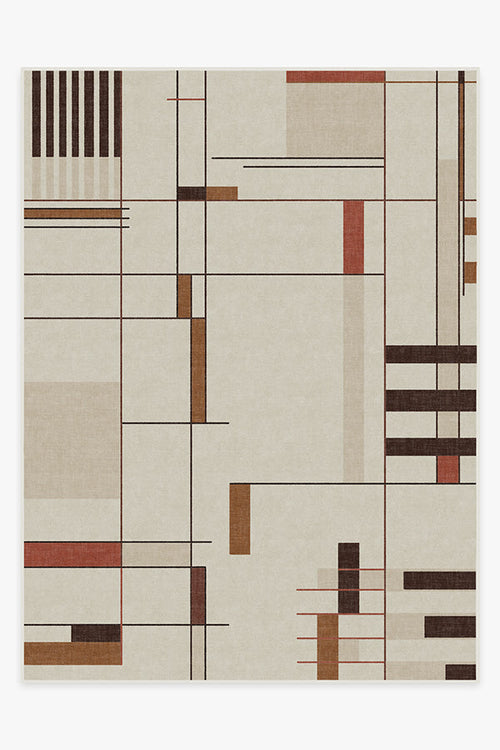 Loretto Ivory & Brown Tufted Rug