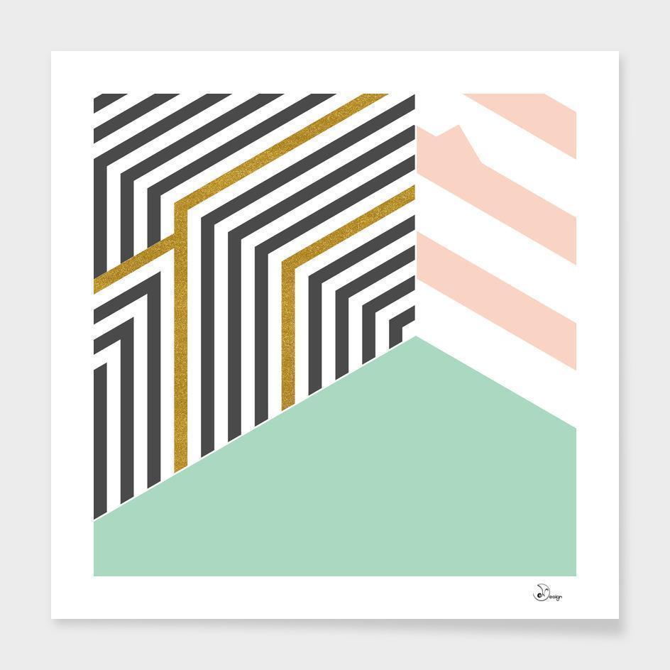 Mint & Gold Room Frame