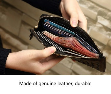 Genuine sheep leather luxury wallet